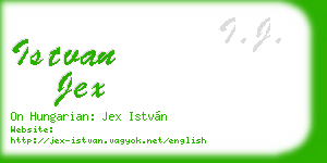 istvan jex business card