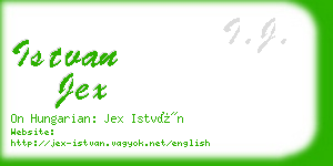 istvan jex business card